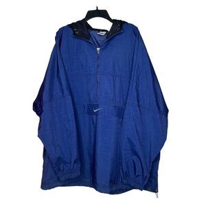 Vintage 90s 1990s Nike center swoosh windbreaker jacket pullover XL navy blue